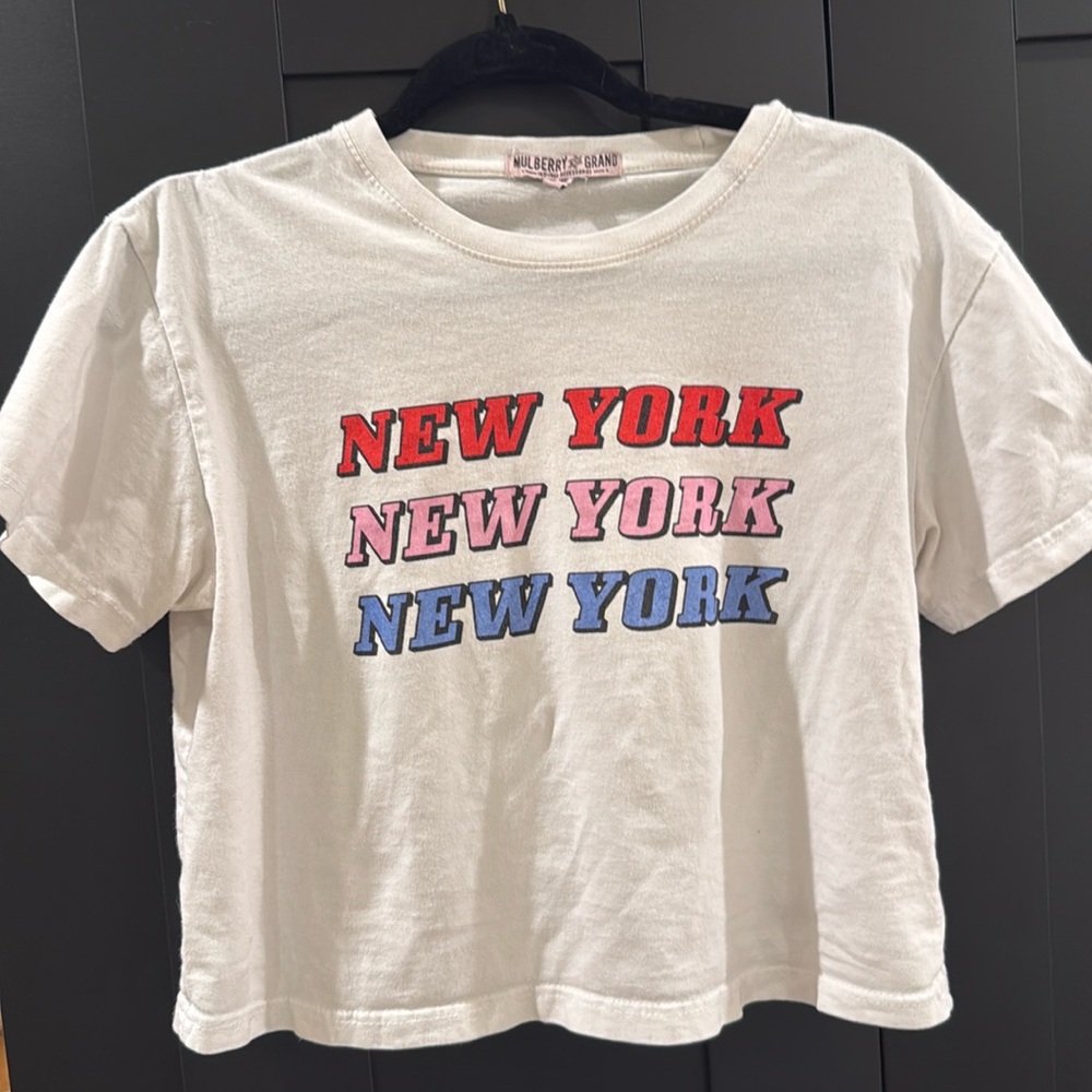 New York Graphic Cropped Baby Tee